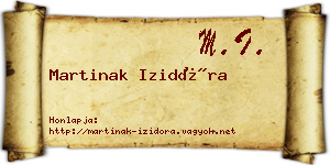 Martinak Izidóra névjegykártya